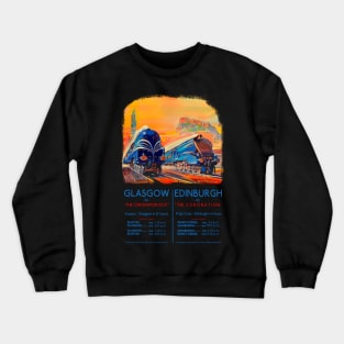 Classic Steam Train Poster coronation Scot Crewneck Sweatshirt